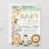 Safari Baby shower BOY Wilde Oerwouden Kaart (Voorkant)