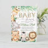 Safari Baby shower BOY Wilde Oerwouden Kaart (Staand voorkant)