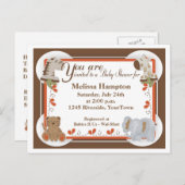 Safari Baby shower Briefkaart uitnodiging (Voorkant / Achterkant)