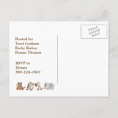 Safari Baby shower Briefkaart uitnodiging (Achterkant)