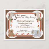 Safari Baby shower Briefkaart uitnodiging (Voorkant)