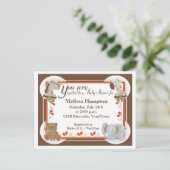 Safari Baby shower Briefkaart uitnodiging (Staand voorkant)