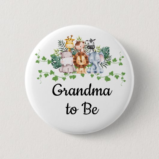 Safari Baby shower Button (Voorkant)