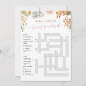 SAFARI Baby shower Crossword Game Kaart (Voorkant)