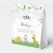 Safari Baby shower Cute Oerwoud Animals Neutraal Bedankdoosjes (Voorkant Zijde)