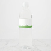 Safari Baby shower Cute Oerwouden Neutral Squ Waterfles Etiket (Achterkant)