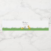 Safari Baby shower Cute Oerwouden Neutral Squ Waterfles Etiket (Enkel label)