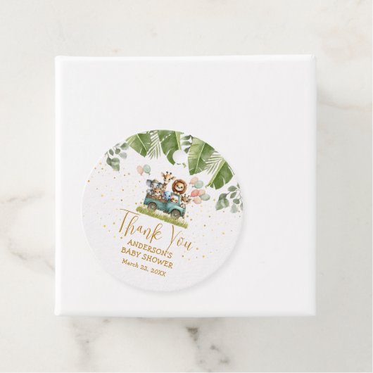 Safari Baby shower dank u cadeau Labels (In situ)