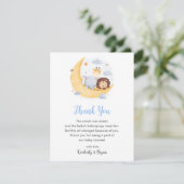Safari Baby shower dank u kaarten Boy Moon Dreamy (Staand voorkant)