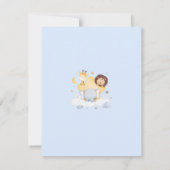 Safari Baby shower dank u kaarten Boy Moon Dreamy (Achterkant)