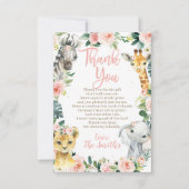 Safari Baby shower Dank u kaarten voor een jongen (Voorkant)