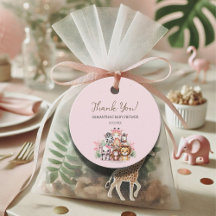 Safari Baby shower Dank u Label