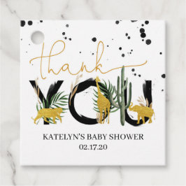 Safari Baby shower Dank u Party Labels