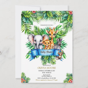 Safari Baby Shower De Wilde is Onderweg Kaart