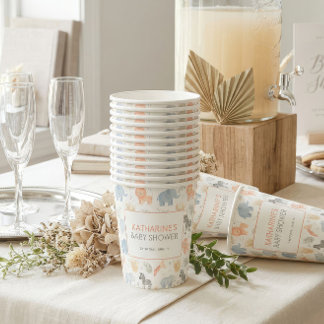 Safari baby shower decoratie Wild One papieren bek Bekers