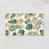 Safari Baby shower Diaper Raffle Green Gold Informatiekaartje (Achterkant)