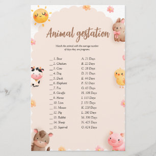 Safari Baby shower Dierendracht Spel
