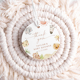 SAFARI Baby shower Favor Tag Bedankjes Labels