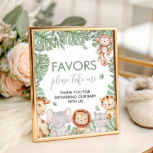 Safari Baby Shower Favorbord