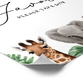 Safari Baby shower Favorieten teken Poster (Hoek)