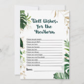 Safari Baby shower Game - Well Wishes voor pasgebo Kaart (Voorkant)