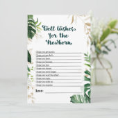 Safari Baby shower Game - Well Wishes voor pasgebo Kaart (Staand voorkant)