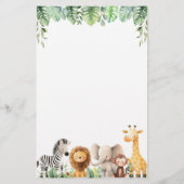 Safari Baby Shower Game - What's on Your Phone? Flyer (Achterkant)