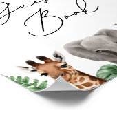 Safari Baby shower Gastenboekteken Poster (Hoek)