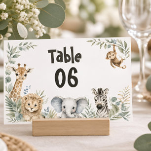 Safari Baby Shower Geslachtsneutrale Safari Dieren Kaart