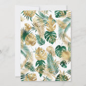 Safari Baby shower Gold Green Invitation (Achterkant)