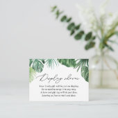 Safari Baby shower groen display douche Informatiekaartje (Staand voorkant)