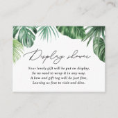 Safari Baby shower groen display douche Informatiekaartje (Voorkant)