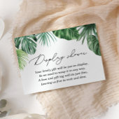 Safari Baby shower groen display douche Informatiekaartje