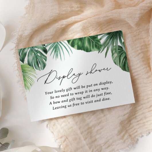 Safari Baby shower groen display douche Informatiekaartje