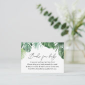 Safari Baby shower Groene Boeken voor Baby Informatiekaartje (Staand voorkant)