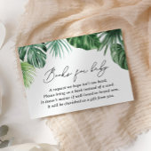 Safari Baby shower Groene Boeken voor Baby Informatiekaartje