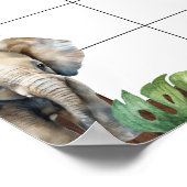 Safari Baby Shower Guess Due Date Calendar Poster (Hoek)