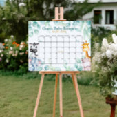 Safari Baby shower Guess Due Date Kalender Poster