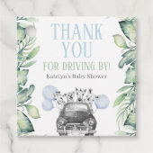 Safari Baby shower Hartelijk dank Bedankjes Labels (Voorkant)