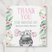 Safari Baby shower Hartelijk dank Bedankjes Labels (Voorkant)