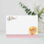 Safari Baby shower Hartelijk dank Bedankkaart (Staand voorkant)