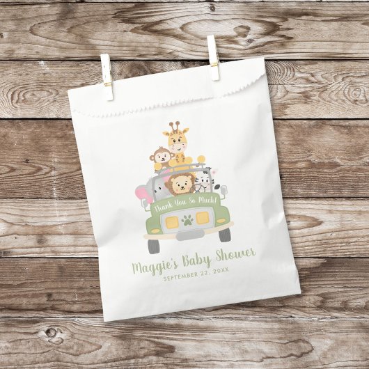 Safari Baby shower Hartelijk dank Bedankzakje