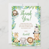 Safari Baby shower Hartelijk dank Kaart (Voorkant)