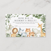 Safari Baby shower Hoe groot is mama's buik Kaart (Voorkant)