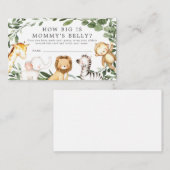 Safari Baby shower Hoe groot is mama's buik Kaart (Voorkant / Achterkant)
