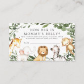 Safari Baby shower Hoe groot is mama's buik Kaart (Voorkant)