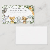 Safari Baby shower Hoe groot is mama's buik Kaart (Voorkant / Achterkant)