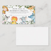 Safari Baby shower Hoe groot is mama's buik Kaart (Voorkant / Achterkant)