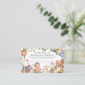 Safari Baby shower Hoe groot is mama's buik Kaart (Staand voorkant)