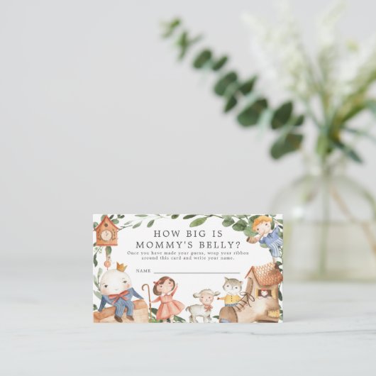 Safari Baby shower Hoe groot is mama's buik Kaart (Staand voorkant)